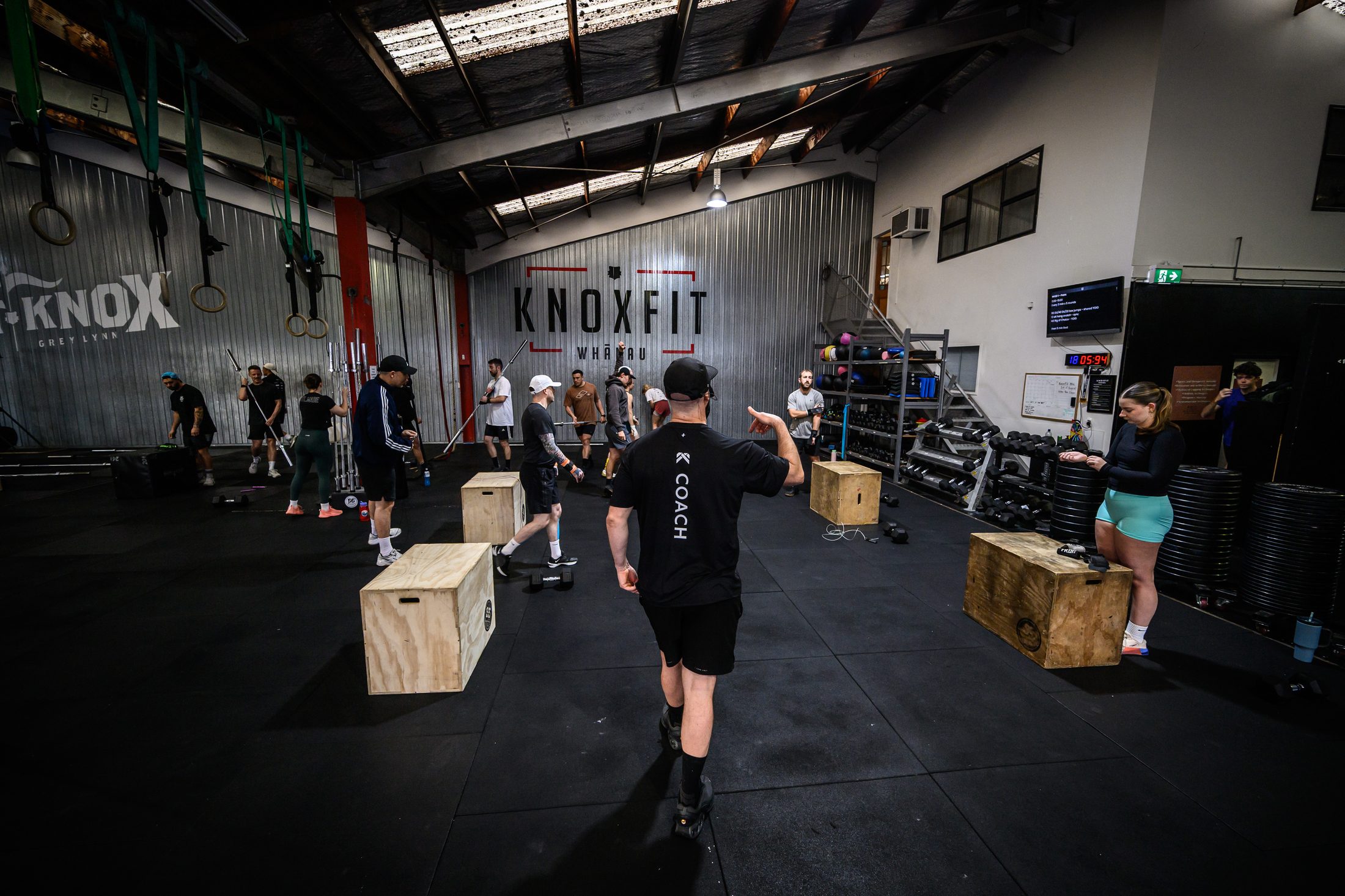 KnoxFit member mid-workout on the gym floor